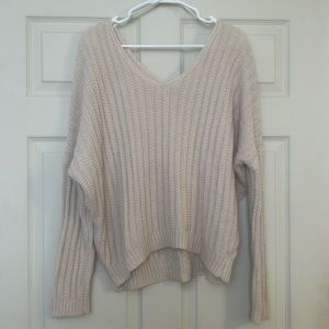 Oversized V-neck sweater